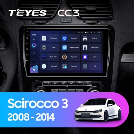 Navigatie Auto Teyes CC3 Volkswagen Scirocco 2008-2017 4+64GB 9" QLED Octa-core 1.8Ghz Android 4G Bluetooth 5.1 DSP - Img 2