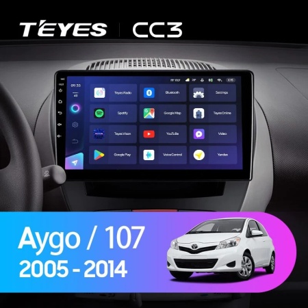 Navigatie Auto Teyes CC4L Peugeot 107 2005-2014 6+64GB 10.2" QLED Qualcomm 2Ghz, Android 4G Bluetooth 5.1 DSP - Img 2