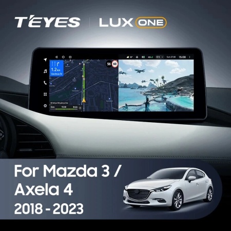 Navigatie Auto Teyes Lux One 360° Mazda 3 IV 2018-2023 6+128GB 12.3" IPS Octa-core 2Ghz, Android 4G Bluetooth 5.1 DSP - Img 2