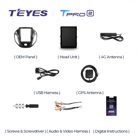 Navigatie Auto Teyes Tip Tesla TPRO 2 Ford Tourneo Custom 2012-2023 3+32GB 9.7" QLED Octa-core 1.8Ghz, Android 4G Bluetooth 5.1 DSP - Img 6