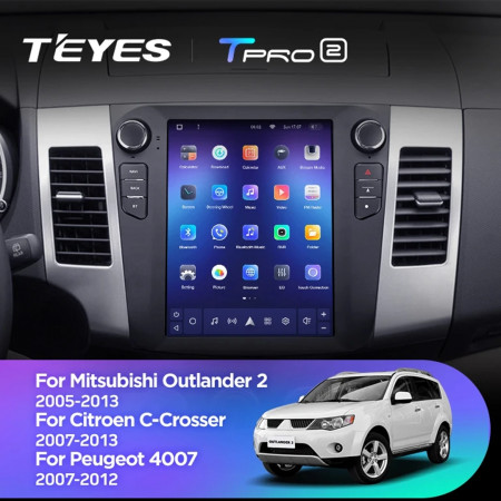 Navigatie Auto Teyes Tip Tesla TPRO 2 Mitsubishi Outlander 2 2007-2013 3+32GB 9.7" QLED Octa-core 1.8Ghz, Android 4G Bluetooth 5.1 DSP - Img 5