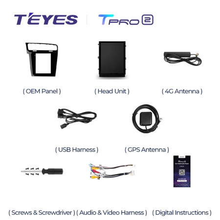Navigatie Auto Teyes Tip Tesla TPRO 2 Volkswagen Golf 7 2012-2020 3+32GB 9.7" QLED Octa-core 1.8Ghz, Android 4G Bluetooth 5.1 DSP - Img 5