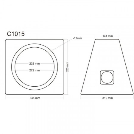 Incinta subwoofer universala, 250 mm, 15L - COD C1015 - Img 6