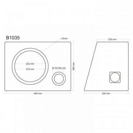 Incinta subwoofer universala, 250 mm, 35L - COD B1035 - Img 9