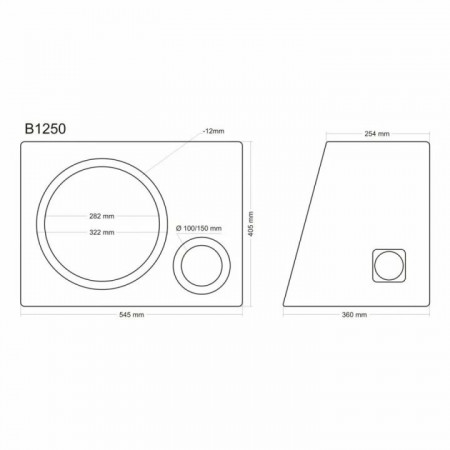 Incinta subwoofer universala, 300 mm, 50L - COD B1250 - Img 9