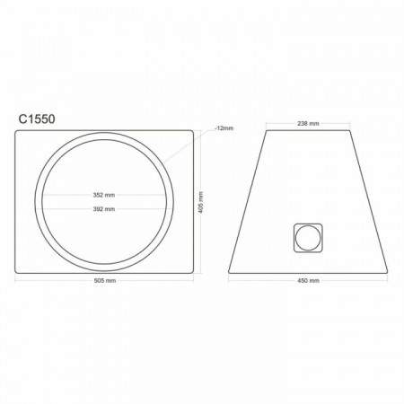Incinta subwoofer universala, 380 mm, 50L - COD C1550 - Img 9