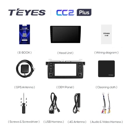 Navigatie Auto Teyes CC2 Plus BMW Seria 3 E46 1997-2006 4+32GB 7" QLED Octa-core 1.8Ghz, Android 4G Bluetooth 5.1 DSP - Img 4