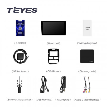 Navigatie Auto Teyes CC3 2K Renault Clio 4 2012-2015 4+64GB 10.36" QLED Octa-core 2Ghz, Android 4G Bluetooth 5.1 DSP - Img 8