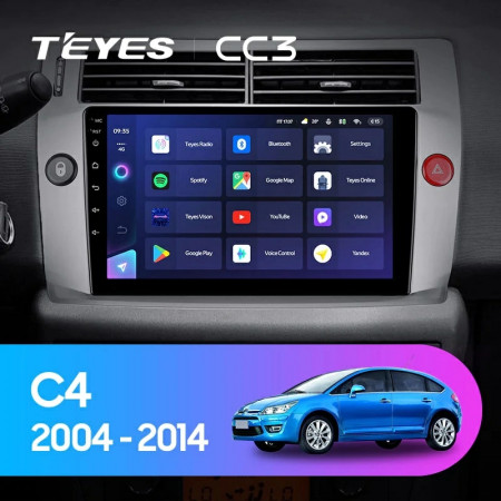 Navigatie Auto Teyes CC3L Citroen C4 2004-2014 4+32GB 9&quot; IPS Octa-core 1.6Ghz, Android 4G Bluetooth 5.1 DSP - Img 2