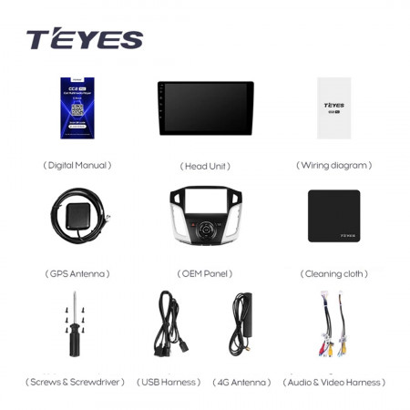 Navigatie Auto Teyes CC3L Ford Focus 3 2010-2018 4+32GB 9" IPS Octa-core 1.6Ghz Android 4G Bluetooth 5.1 DSP - Img 7