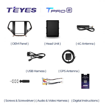 Navigatie Auto Teyes Tip Tesla TPRO 2 Jeep Cherokee 2013-2018 4+64GB 9.7&quot; QLED Octa-core 1.8Ghz, Android 4G Bluetooth 5.1 DSP - Img 6