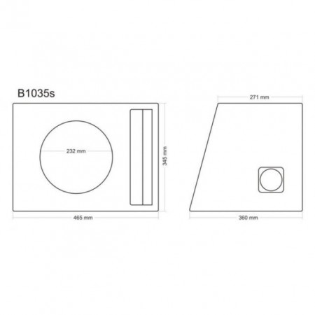 Incinta subwoofer universala, 250 mm, 35L - COD B1035s - Img 4