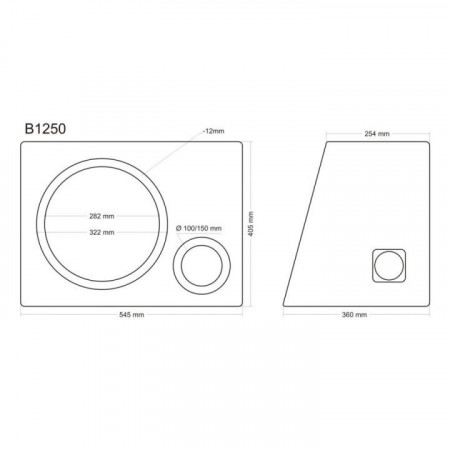 Incinta subwoofer universala, 300 mm, 50L - COD B1250 - Img 6