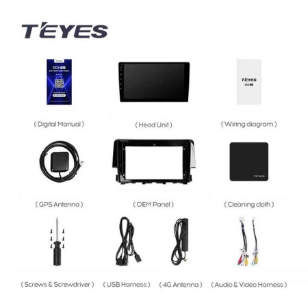 Navigatie Auto Teyes CC2 Plus Honda Civic 10 2015-2020 4+32GB 9" QLED Octa-core 1.8Ghz Android 4G Bluetooth 5.1 DSP - Img 8