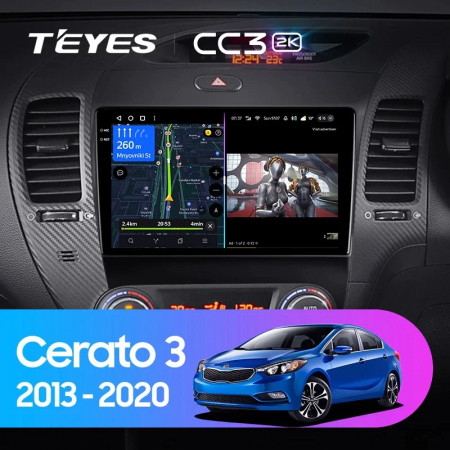 Navigatie Auto Teyes CC3 2K 360° Kia Cerato 3 2012-2017 6+128GB 9.5" QLED Octa-core 2Ghz, Android 4G Bluetooth 5.1 DSP - Img 2