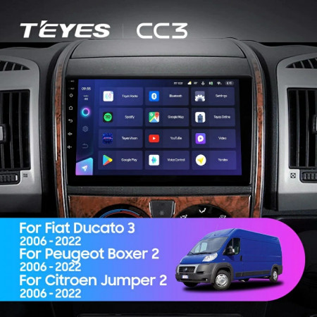 Navigatie Auto Teyes CC3 2K Citroen Jumper 2006-2023 4+32GB 9.5&quot; QLED Octa-core 2Ghz Android 4G Bluetooth 5.1 DSP - Img 2