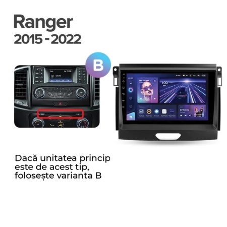 Navigatie Auto Teyes CC3 2K Ford Ranger P703 2015-2022 6+128GB 9.5" QLED Octa-core 2Ghz, Android 4G Bluetooth 5.1 DSP - Img 9