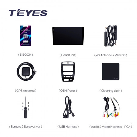 Navigatie Auto Teyes CC3 2K Suzuki Jimny 3 2005-2019 4+32GB 9.5" QLED Octa-core 2Ghz, Android 4G Bluetooth 5.1 DSP - Img 8