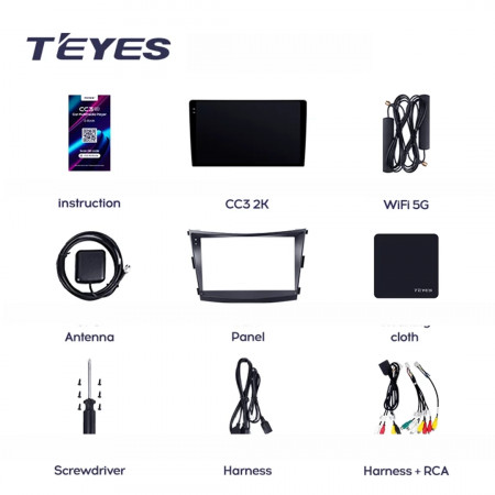 Navigatie Auto Teyes CC3 SsangYong Tivoli 2015-2019 4+64GB 9" QLED Octa-core 1.8Ghz, Android 4G Bluetooth 5.1 DSP - Img 8
