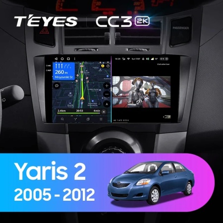 Navigatie Auto Teyes CC3 Toyota Yaris 2005-2012 4+32GB 9" QLED Octa-core 1.8Ghz, Android 4G Bluetooth 5.1 DSP - Img 2