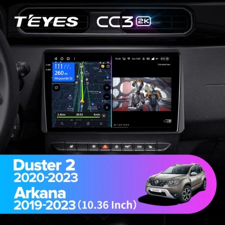 Navigatie Auto Teyes CC3L Dacia Duster 2 2023-2024 4+32GB 10.2" IPS Octa-core 1.6Ghz, Android 4G Bluetooth 5.1 DSP - Img 2