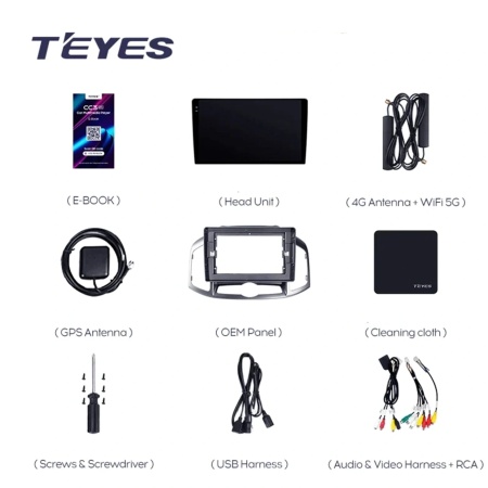 Navigatie Auto Teyes CC4 Chevrolet Captiva 2011-2016 6+64GB 10.36" QLED Octa-core 2.7Ghz, Android 4G Bluetooth 5.1 DSP - Img 4
