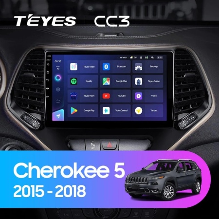 Navigatie Auto Teyes CC4 Jeep Cherokee 5 2015-2018 6+64GB 10.36" QLED Octa-core 2.7Ghz, Android 4G Bluetooth 5.1 DSP - Img 2