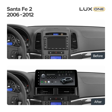 Navigatie Auto Teyes Lux One 360° Hyundai Santa Fe 2 2007-2012 6+128GB 12.3" IPS Octa-core 2Ghz, Android 4G Bluetooth 5.1 DSP - Img 3
