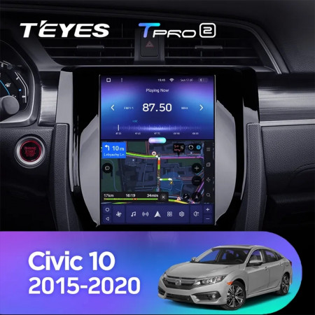 Navigatie Auto Teyes Tip Tesla TPRO 2 Honda Civic 10 2015-2020 3+32GB 9.7" QLED Octa-core 1.8Ghz, Android 4G Bluetooth 5.1 DSP - Img 3