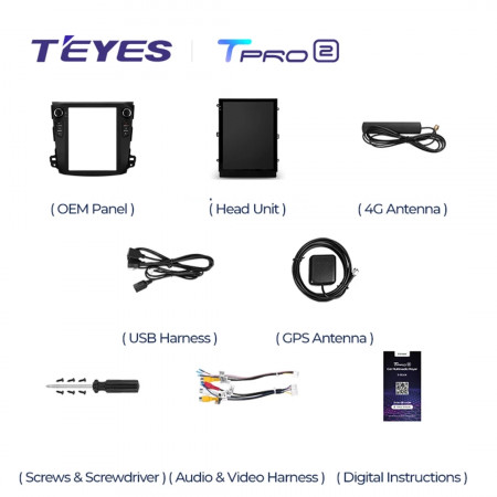 Navigatie Auto Teyes Tip Tesla TPRO 2 Mitsubishi Outlander 2 2007-2013 3+32GB 9.7" QLED Octa-core 1.8Ghz, Android 4G Bluetooth 5.1 DSP - Img 6