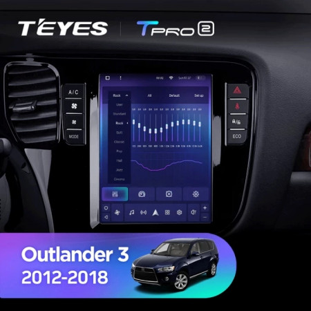 Navigatie Auto Teyes Tip Tesla TPRO 2 Mitsubishi Outlander 3 2013-2018 3+32GB 9.7" QLED Octa-core 1.8Ghz, Android 4G Bluetooth 5.1 DSP - Img 2