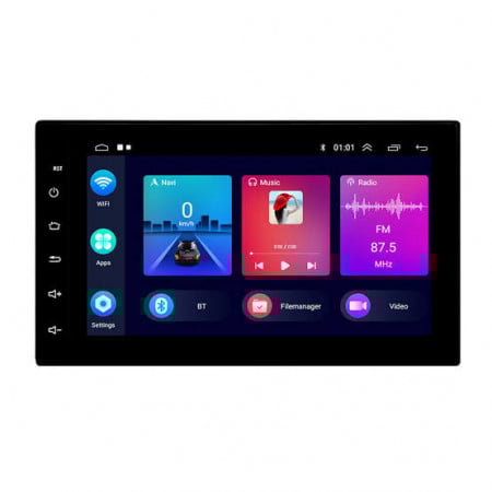 Navigatie NAVPRO 3000S display 7 inch cu Android 10, 3Gb Ram, Touchscreen, Carplay, Bluetooth si WIFI