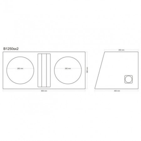 Incinta subwoofer universala, 2 x 300 mm, 2 x 50L - COD B1250sx2 - Img 4