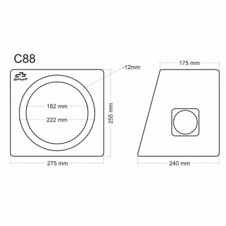 Incinta subwoofer universala, 200 mm, 8L - COD C88 - Img 9