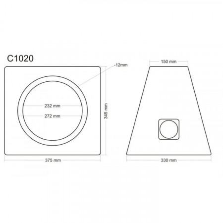 Incinta subwoofer universala, 250 mm, 20L - COD C1020 - Img 6
