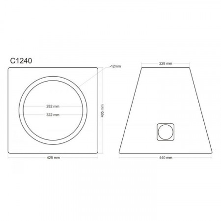 Incinta subwoofer universala, 300 mm, 40L - COD C1240 - Img 6