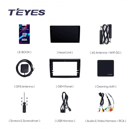 Navigatie Auto Teyes CC3 2K 360° Fiat Bravo 2007-2014 6+128GB 9.5" QLED Octa-core 2Ghz, Android 4G Bluetooth 5.1 DSP - Img 8
