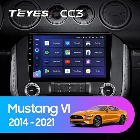Navigatie Auto Teyes CC3 2K 360 Ford Mustang 6 2015-2023 6+128GB 9.5" QLED Octa-core 2Ghz Android 4G Bluetooth 5.1 DSP - Img 2