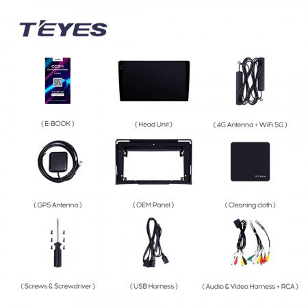 Navigatie Auto Teyes CC3 2K Volkswagen Transporter T5 2003-2015 4+32GB 9.5" QLED Octa-core 2Ghz, Android 4G Bluetooth 5.1 DSP - Img 8