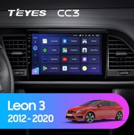 Navigatie Auto Teyes CC3 Seat Leon 3 2012-2020 4+32GB 9" QLED Octa-core 1.8Ghz Android 4G Bluetooth 5.1 DSP - Img 2