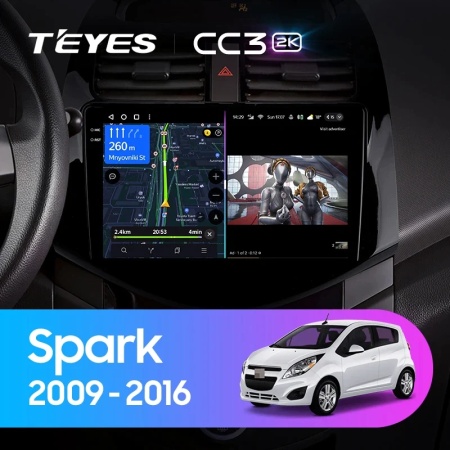 Navigatie Auto Teyes CC4 Chevrolet Spark M300 2009-2016 6+128GB 9.5" QLED Octa-core 2.7Ghz, Android 4G Bluetooth 5.1 DSP - Img 3