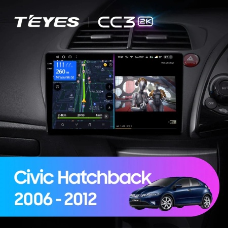 Navigatie Auto Teyes CC4 Honda Civic 8 2005-2012 6+128GB 9.5" QLED Octa-core 2.7Ghz, Android 4G Bluetooth 5.1 DSP - Img 2
