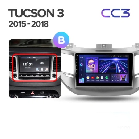 Navigatie Auto Teyes CC4L Hyundai Tucson 3 2015-2018 6+64GB 9" QLED Qualcomm 2Ghz, Android 4G Bluetooth 5.1 DSP - Img 3