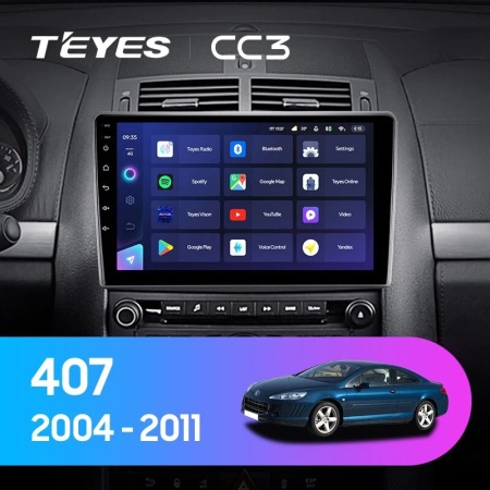 Navigatie Auto Teyes CC4L Peugeot 407 2004-2011 6+64GB 9" QLED Qualcomm 2Ghz, Android 4G Bluetooth 5.1 DSP - Img 2