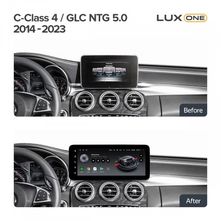 Navigatie auto Teyes Lux One Mercedes-Benz C Class W205 2014-2023 NTG 5.0 6+128GB 12.3 IPS Octa-Core 2.0 GHz Android 4G DSP Bluetooth 5.1 - Img 2