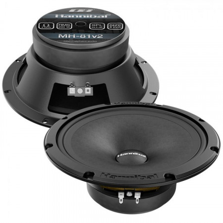 Difuzoare auto Deaf Bonce Hannibal MH-81 V2 set componente, 200mm, 200W RMS, 4Ω, set 2 difuzoare - Img 7