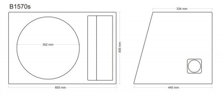 Incinta subwoofer universala, 380 mm, 70L - COD B1570s - Img 6