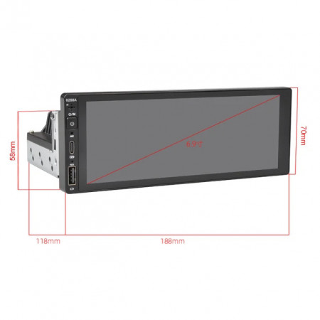 Navigatie 1Din NAVPRO 6069 display 6.9 inch cu Android 13, 2Gb Ram, Touchscreen, Bluetooth si WIFI - Img 4