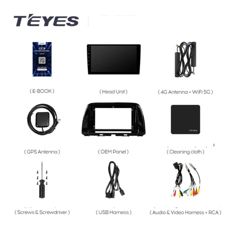 Navigatie Auto cu Asistenta AI Teyes CC4 PRO Mazda CX-5 2012-2015 8+128GB 9.5&quot; QLED, Android 13, 5G, 7.1 DSP, CarPlay - Img 11