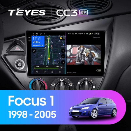 Navigatie Auto Teyes CC3 2K 360° Ford Focus 1 1998-2005 6+128GB 9.5" QLED Octa-core 2Ghz, Android 4G Bluetooth 5.1 DSP - Img 2